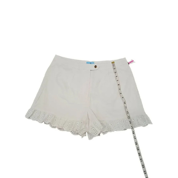 NWOT CECE Women's Mid-Rise Lace Trim Button-Front Shorts Sz 12 - Picture 6 of 10